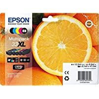 Los mejores  - Epson C13T33574011- Cartucho de tinta para impresora- Multicolor- Paquete de 5- Ya disponible en Amazon Dash…